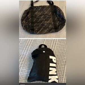 NWOT Packable PINK Victoria’s Secret Duffle Bag